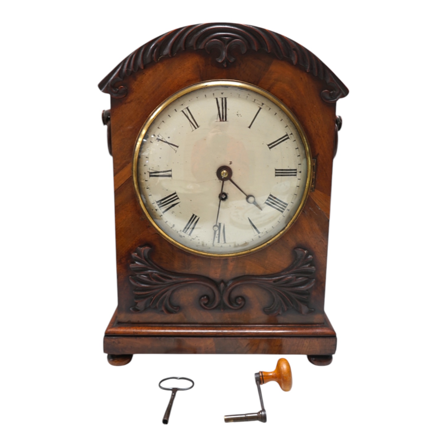 A William IV mahogany bracket timepiece, 42.5cm. Condition - fair to good, not tested